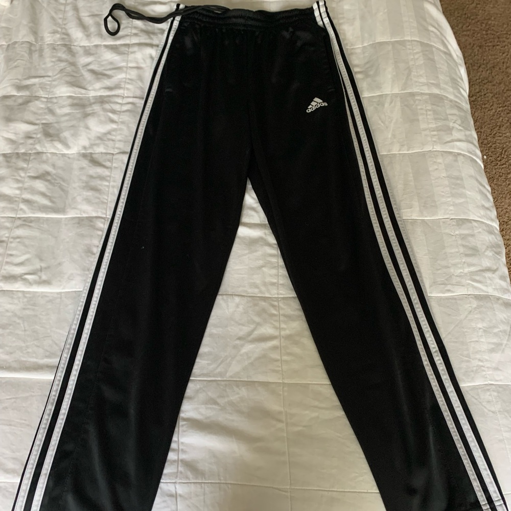 Black Adidas sweatpants